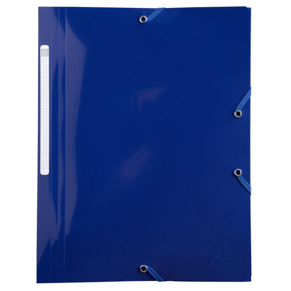 Chemise  3 rabats et  lastiques Exacompta BeeBlue A4 250 feuille en polypro - Bleu marine