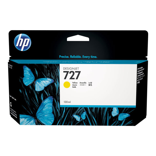 Hp 727 cartouche d'encre designjet jaune, 130 ml