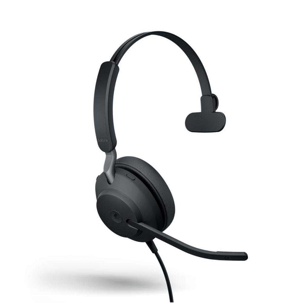 Casque USB filaire Jabra Evolve2 40 MS Mono - Noir