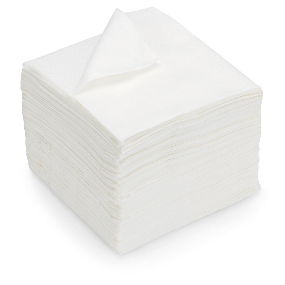 Serviettes de table jetables aspect gaufr 30 x 30 cm Blanc - Lot de 200