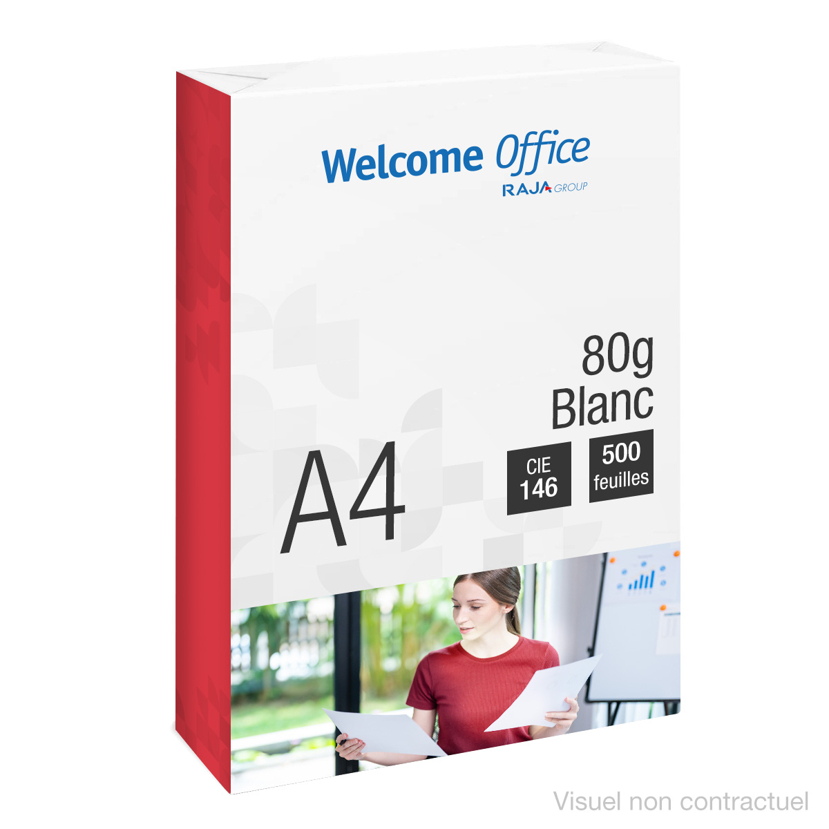 Ramette de 500 feuilles de papier blanc 80g de format A4 CLAIRALFA