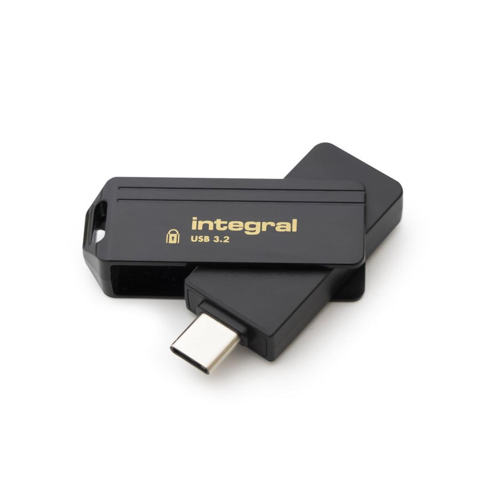 Integral infd16gb360csec3.2 lecteur usb flash 16 go usb type-c 3.2 gen 1 (3.1 gen 1) noir, or