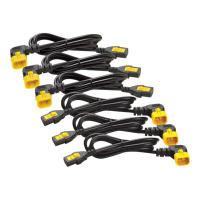 Apc , power cord kit (6 ea), locking, c13 to c14 (90 degree), 1.8m