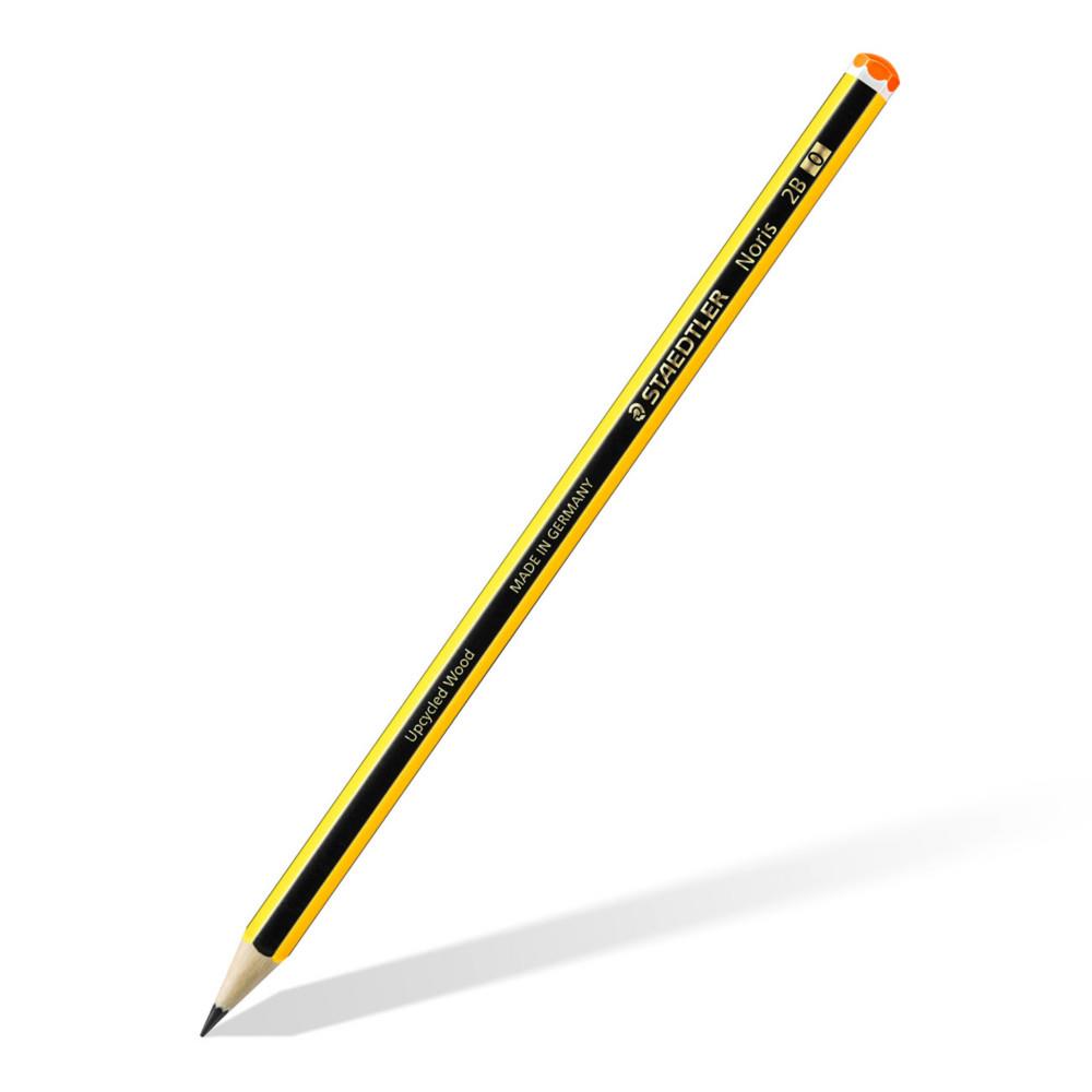 Crayon de papier Staedtler Noris - mine 2B - corps hexagonal jaune et noir