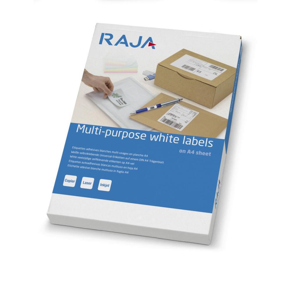 tiquettes multi-usages RAJA adhsion permanente - Coins arrondis - 99x139 mm - Blanc