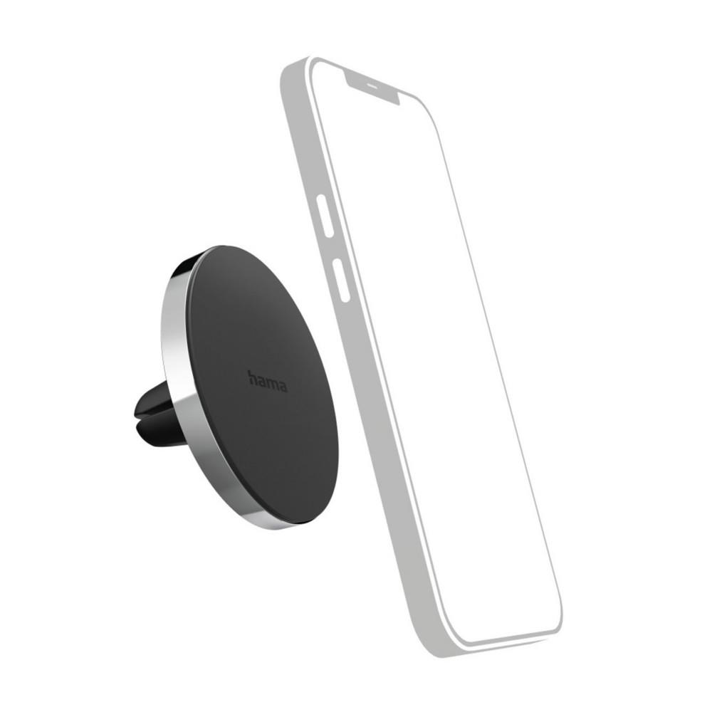 Support voiture magntique Hama MagLock pour mobile Apple - Fixation  la grille d'aration - Noir