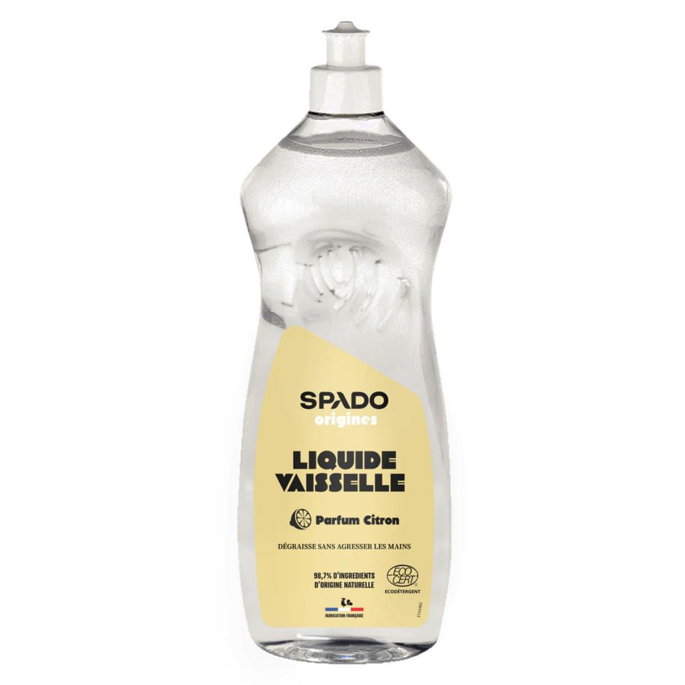 Liquide vaisselle naturel Spado - Parfum citron - Flacon 1 L