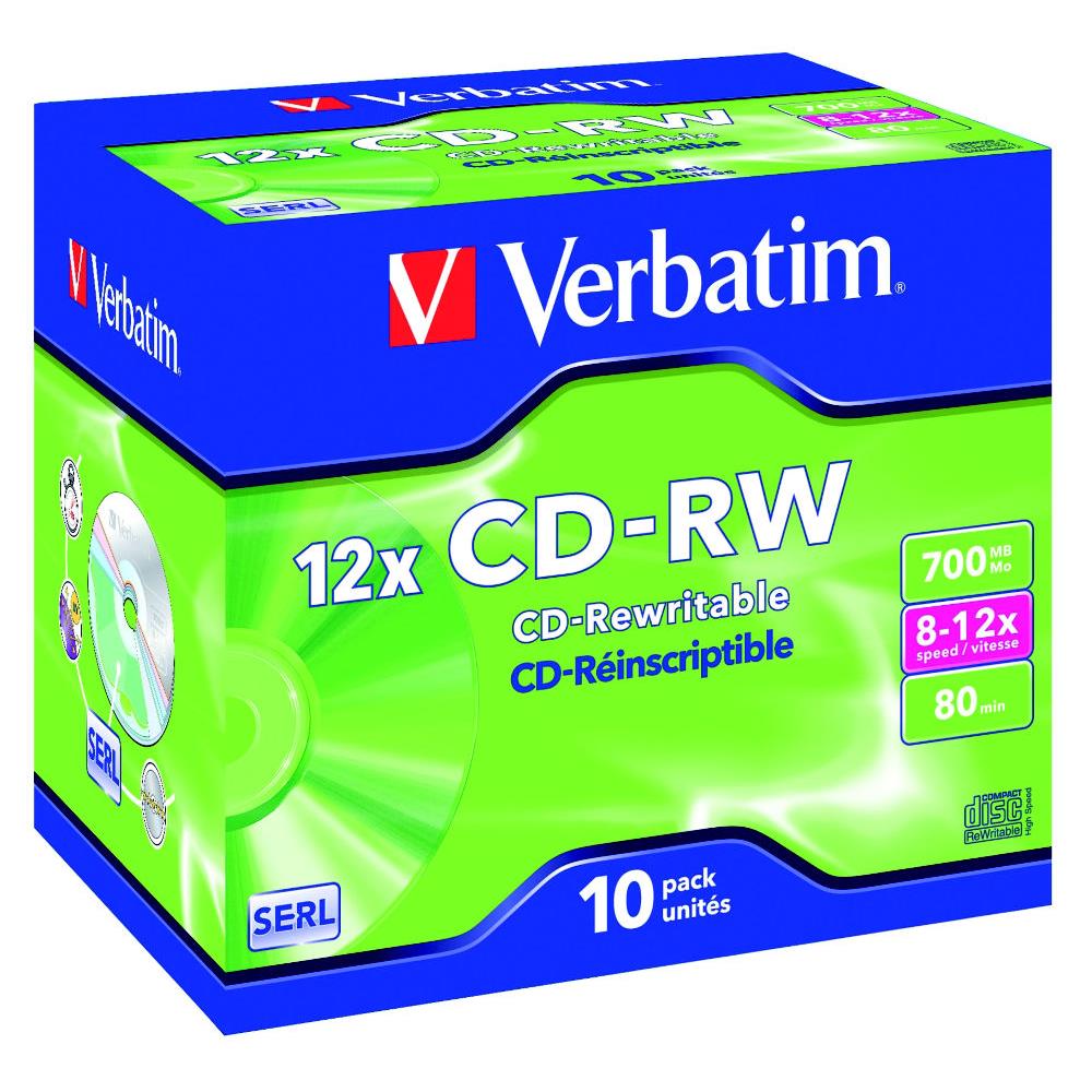 Verbatim cd-rw 12x 700 mo 10 pice(s)