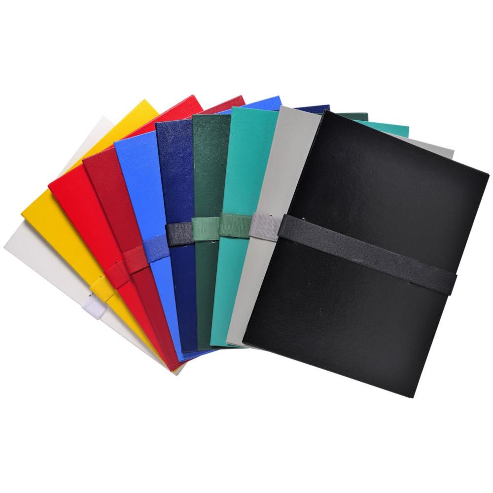Chemise extensible Exacompta jusque 13 cm - fermeture  sangle Velcro - capacit 1000 feuilles A4 - assortis