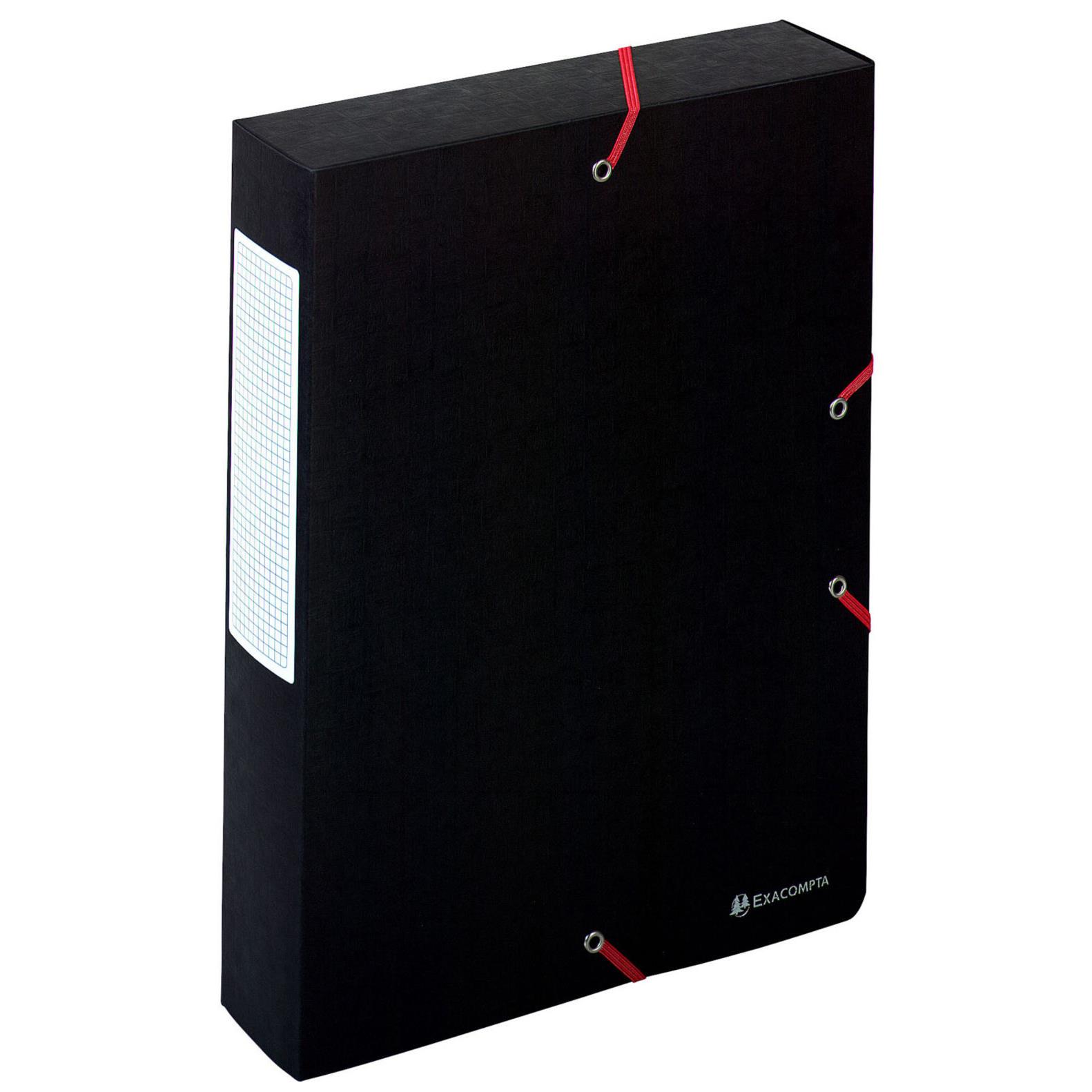 Bote de classement Exacompta Exabox Scotten Nature Future A4 - 500 feuilles - tranche de 60 mm de large - carton comprim - noir