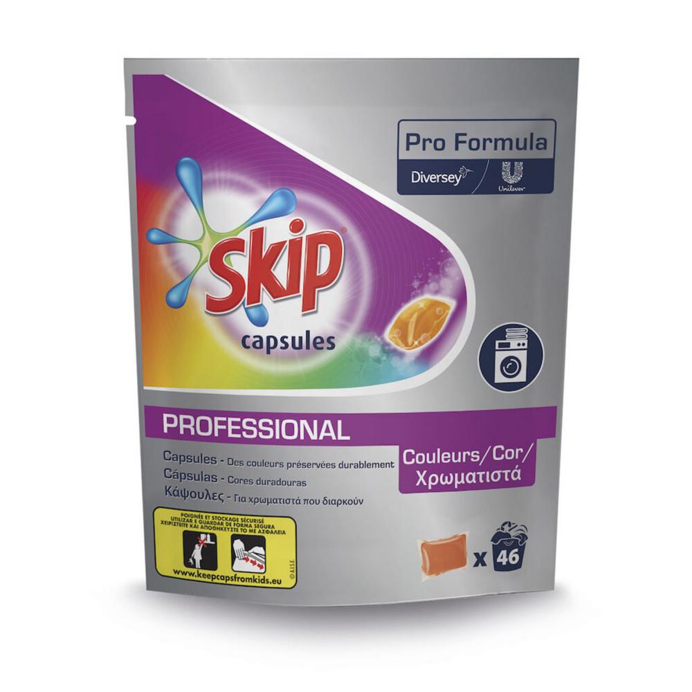 Capsules couleurs lessive professionnelle Skip - Parfumes - 46 doses