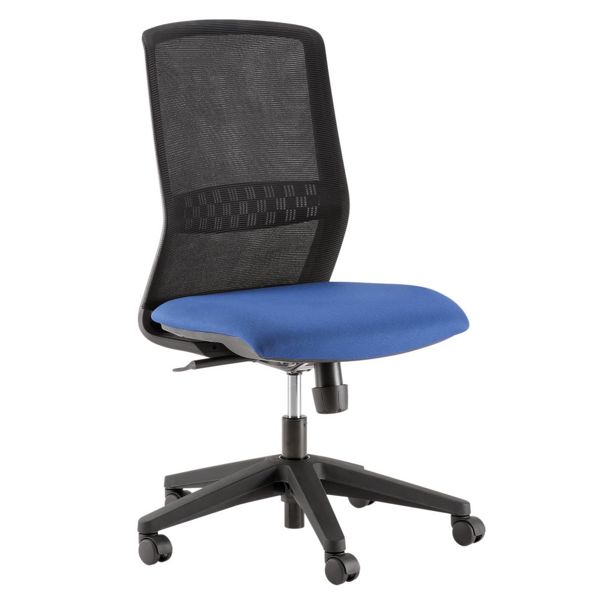 Si�ge de bureau Walden - r�sille - tissu bleu - hauteur r�glable