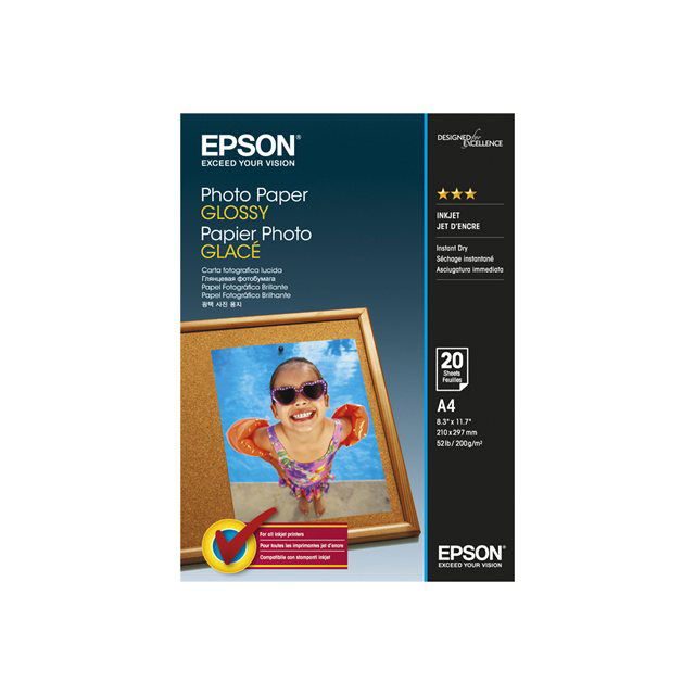 Epson photo paper glossy - a4 - 20 feuilles