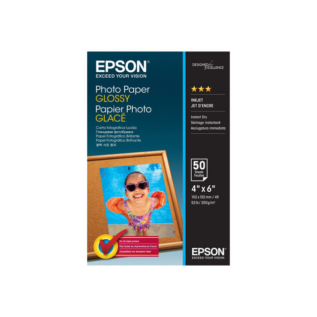 Epson photo paper glossy - 10x15cm - 50 feuilles