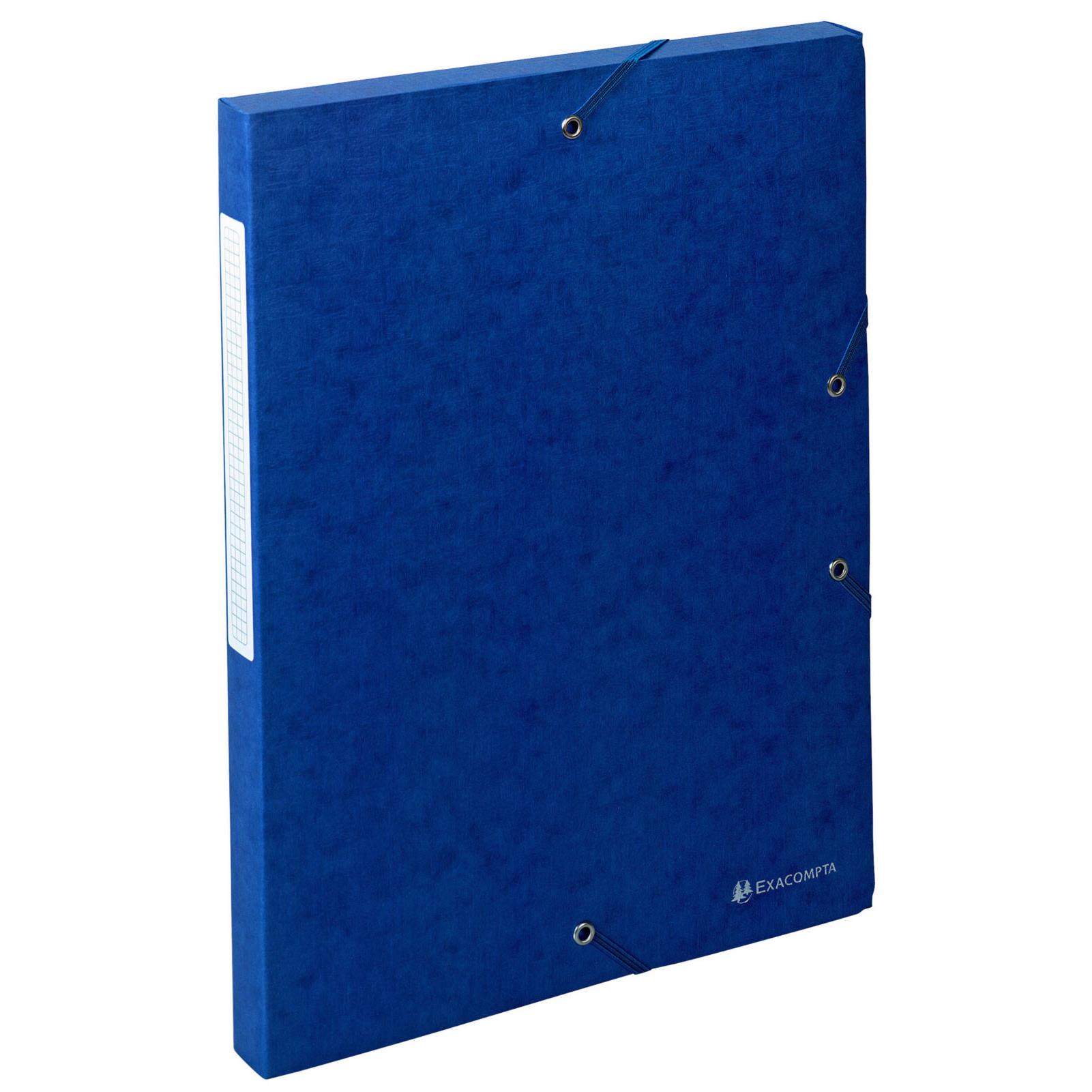 Bote de rangement Exacompta Exabox Scotten Nature Future pour documents A4 Tranche de 2,5 cm - carton bleu