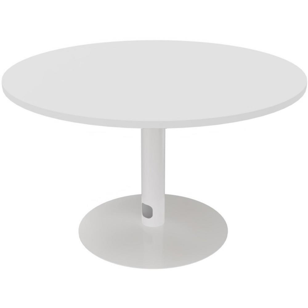 Table Modulaire ronde - pi�tement tulipe blanc - plateau blanc