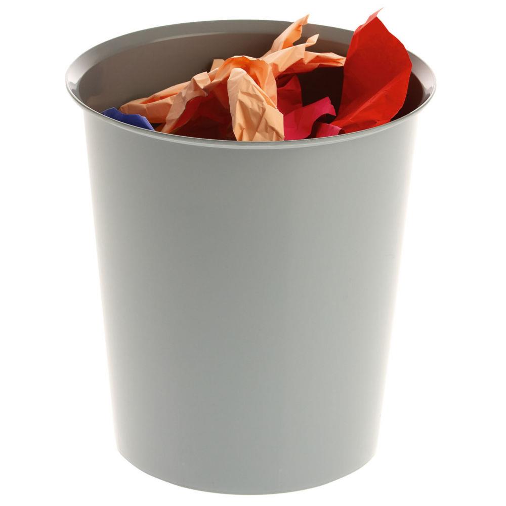 Corbeille  papier RAJA 18L recyclable - gris
