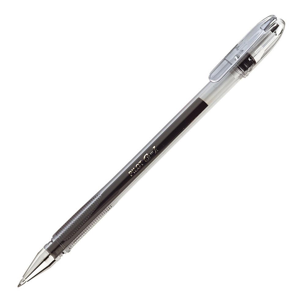 Stylo  bille Pilot G1 05 - pointe fine - encre gel noire - corps plastique et capuchon