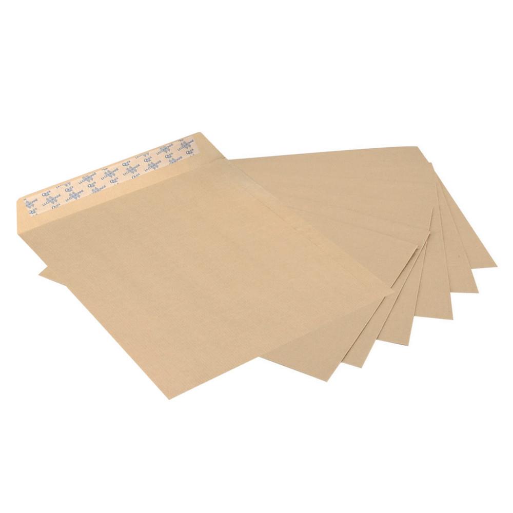 Pochette kraft La Couronne arm� brun PEFC 24 - 260 x 330 mm 130g sans fen�tre - Sans soufflet - Autocollante bande protectrice - Lot de 250