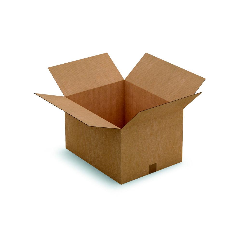 Caisse amricaine RAJA carton double cannelure - L.int. 20 x l.14 x h.14 cm - Kraft brun - Lot de 15