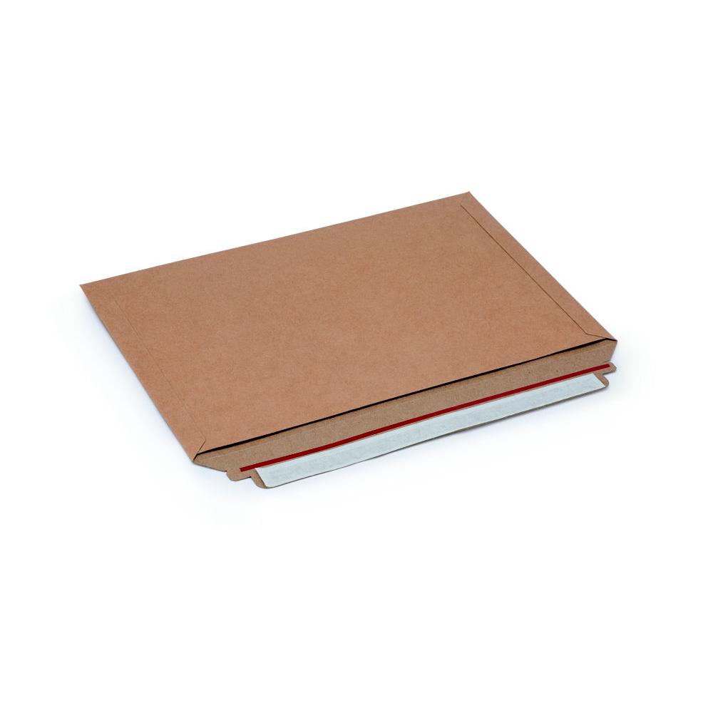 Pochette carton plat recycle brune fermeture bande adhsive - l.int .33,4 x H.23,4 cm - paquet de 100