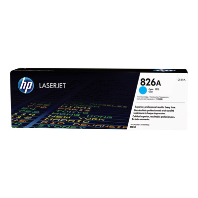 Cartouches de toner - Hp 826a toner laserjet cyan authentique