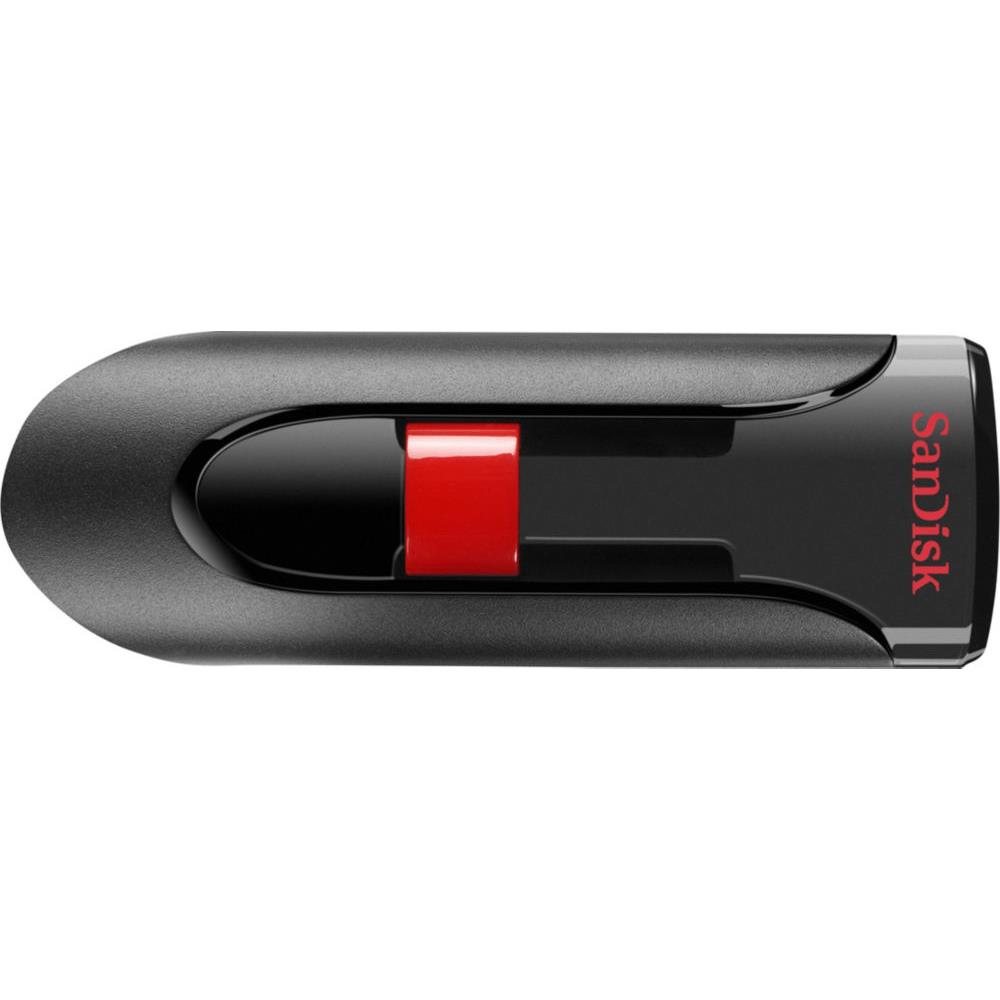 Sandisk cruzer glide lecteur usb flash 64 go usb type-a 2.0 noir, rouge