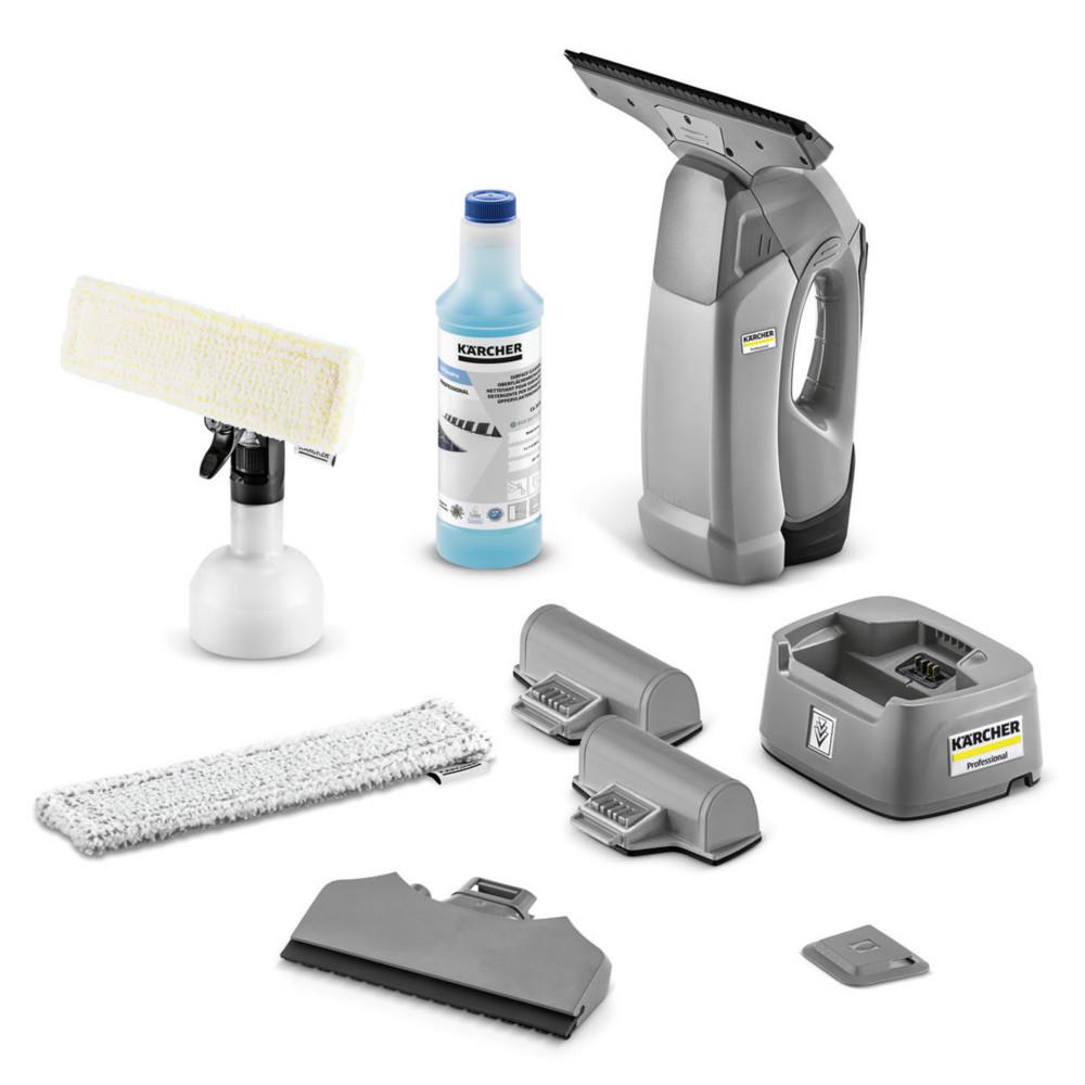 Nettoyeur de vitre Karcher WVP10 ADV sur batterie - 200 ml - Chargeur + Bonnette microfibre int�rieur + ext�rieur