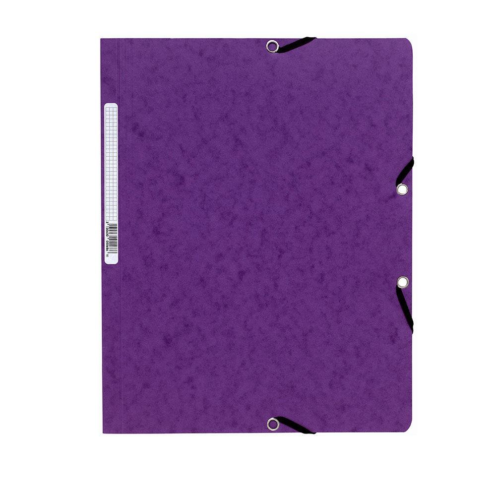 Chemise Exacompta Nature Future  fermeture lastique sans rabat 250 feuilles A4 400 g/m carton comprim violet