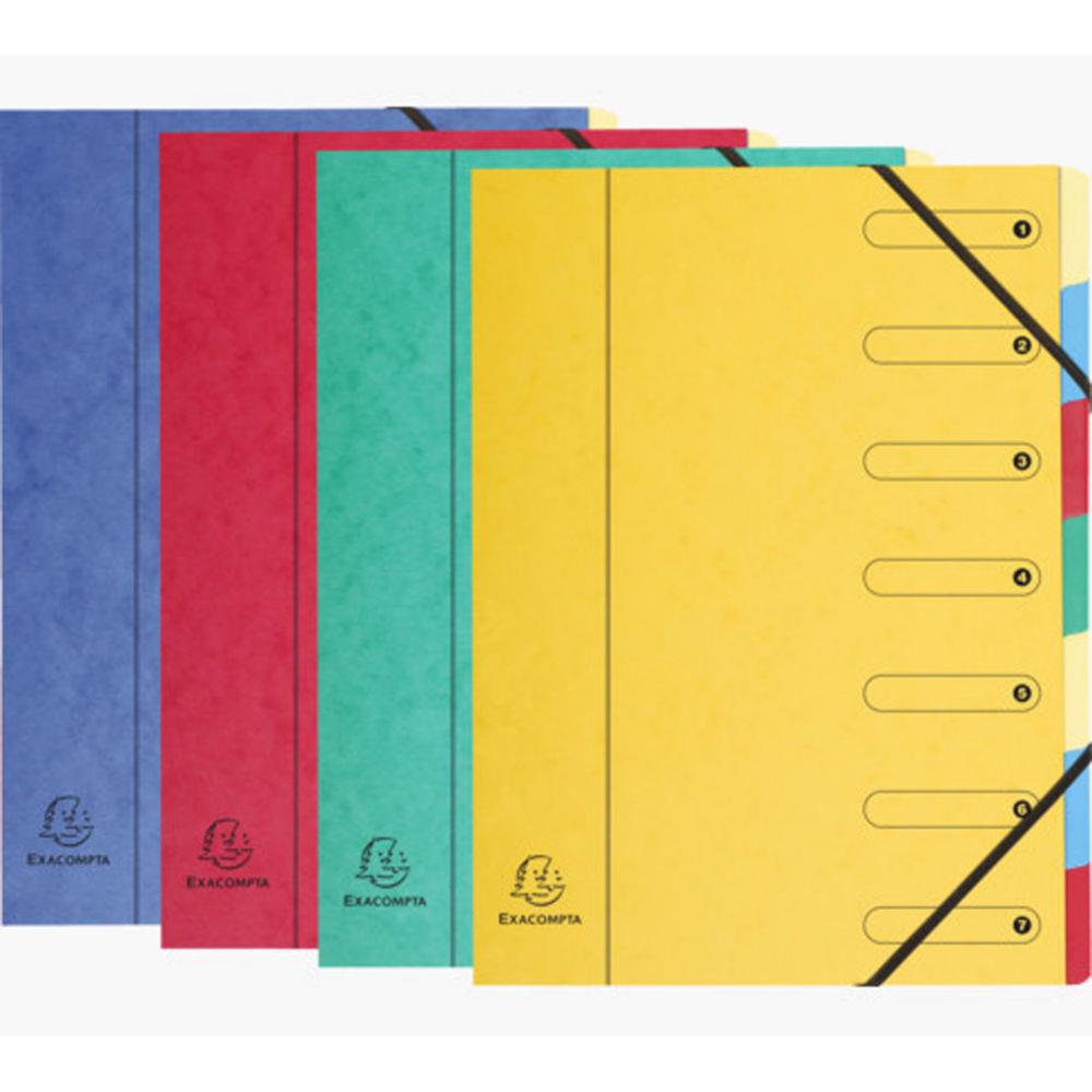 Trieur Exacompta  lastiques  Harmonika - 7 divisions - assortis
