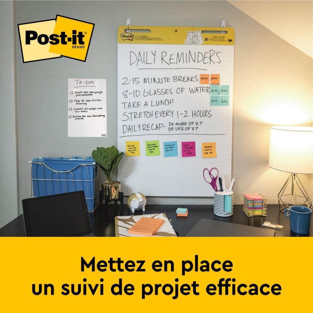 Meeting-Charts Post-It - bloc de 30 feuilles recycles pour affichage mural - 63,5 x 77,4 cm - lot de 2