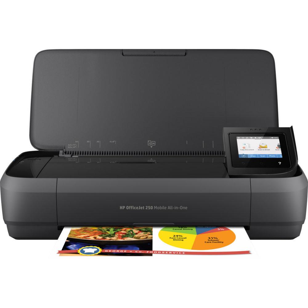Hp officejet mobile 250 sans fil all-in-one couleur imprimante, copieur, scanner