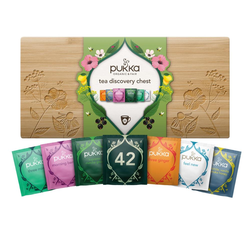 Coffret slection ths et infusions Pukka 100% bio - 42 Sachets