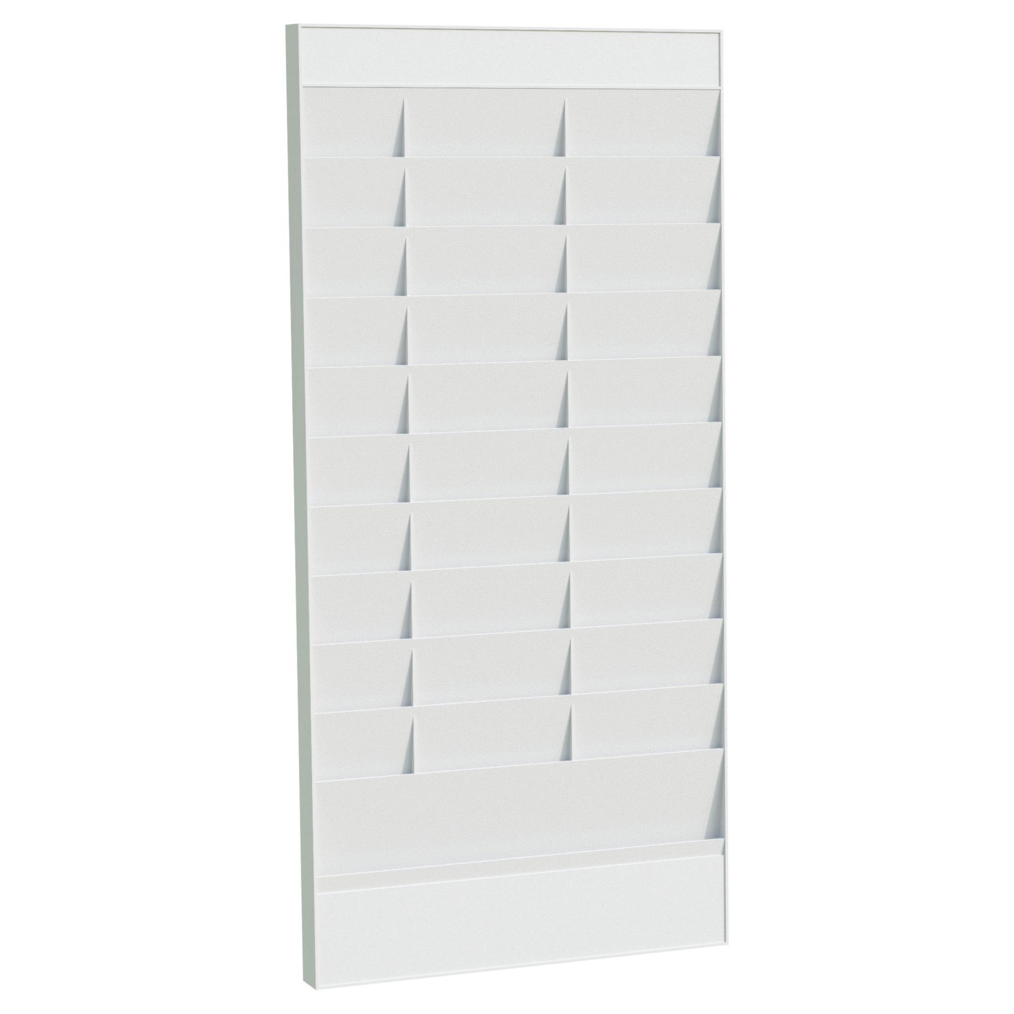 Planning Paperflow Office lment de dpart - 20 cases - pour formats A4 - L58 x H126,3 x P4,6 cm - gris
