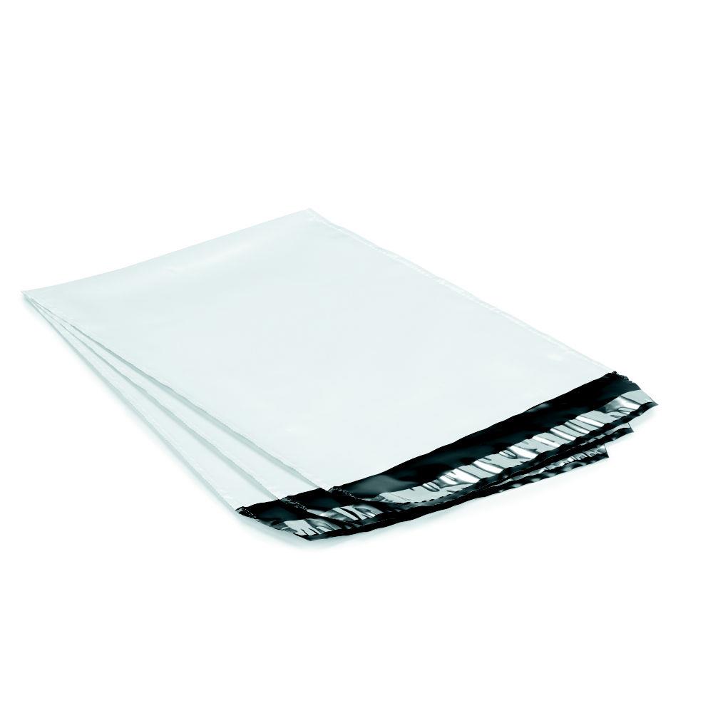 Pochette plastique avec fermeture adhsive Raja Super - l.int.22 x H.32 cm - opaque - blanc - paquet de 100