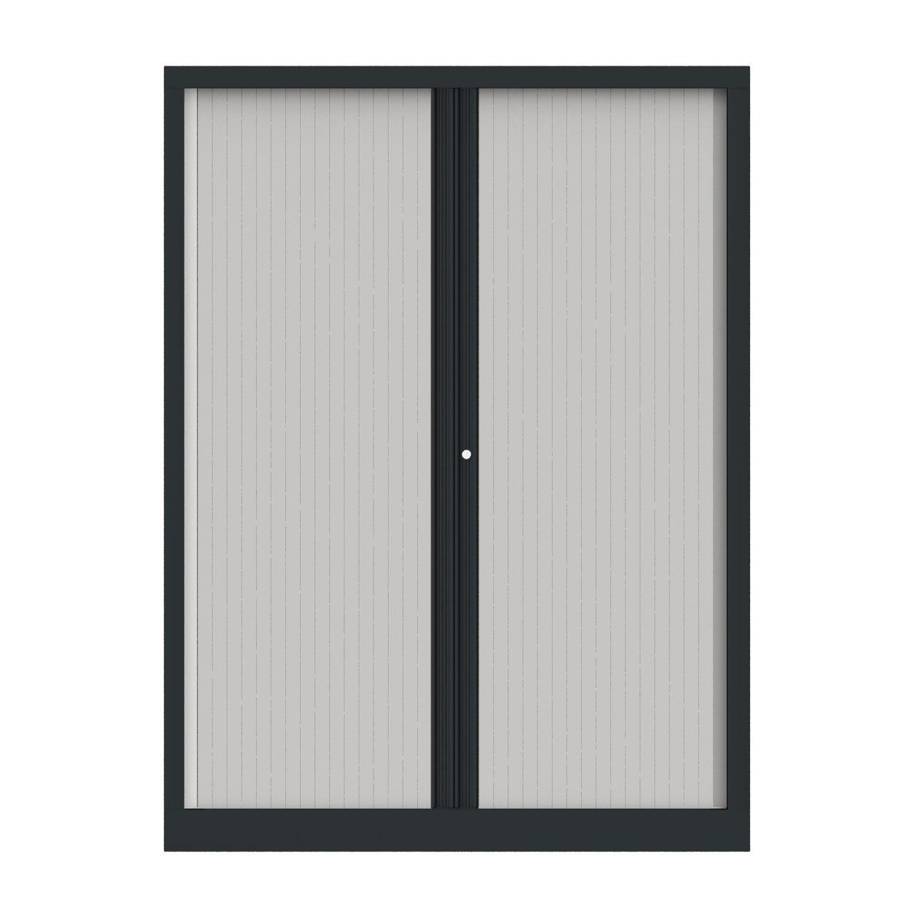 Armoire � rideaux m�tallique Confort+ Ht 160 x L.120 cm - corps Anthracite rideaux Blancs