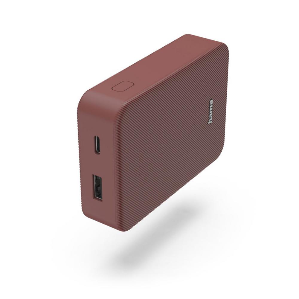 Batterie de secours externe (power bank) - Hama 00201714 banque d'alimentation lectrique lithium polymre (lipo) 10000 mah rouge