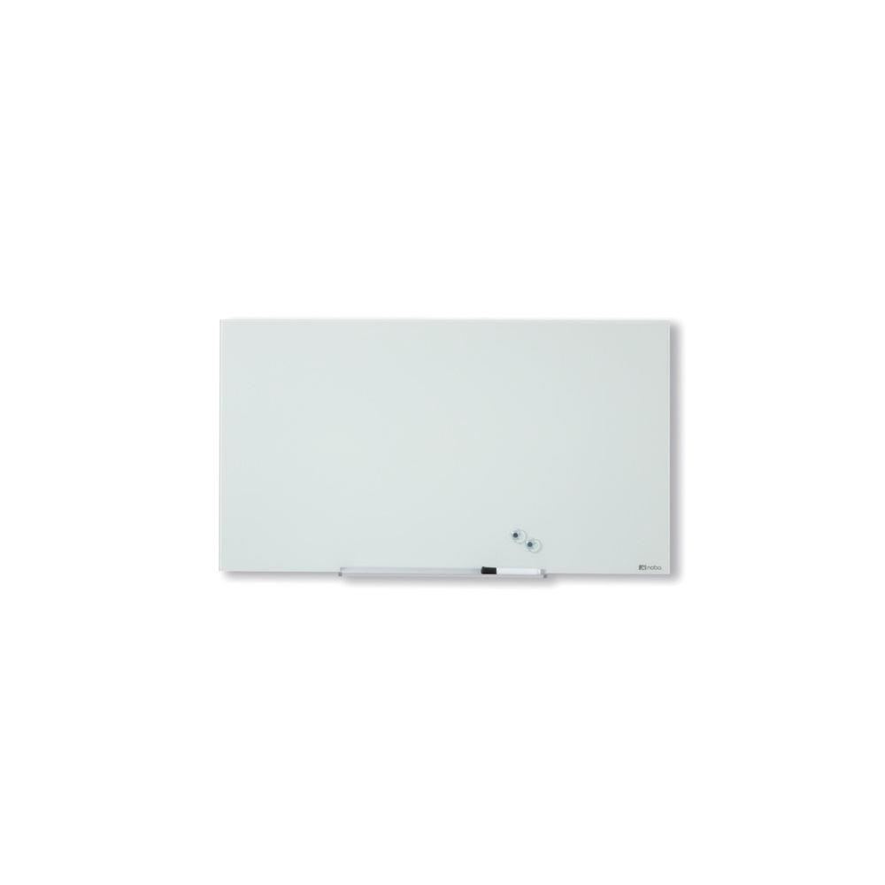 Tableau mural magntique en verre Nobo Diamond - effaable  sec - 1000 x 560 mm blanc brillant