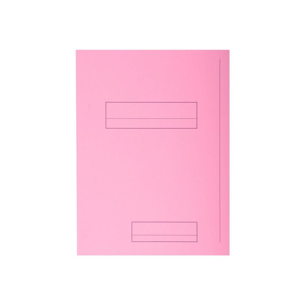 Chemise 2 rabats avec cadre d'indexage Exacompta Super 250 - carte 210 g - rose - paquet de 50