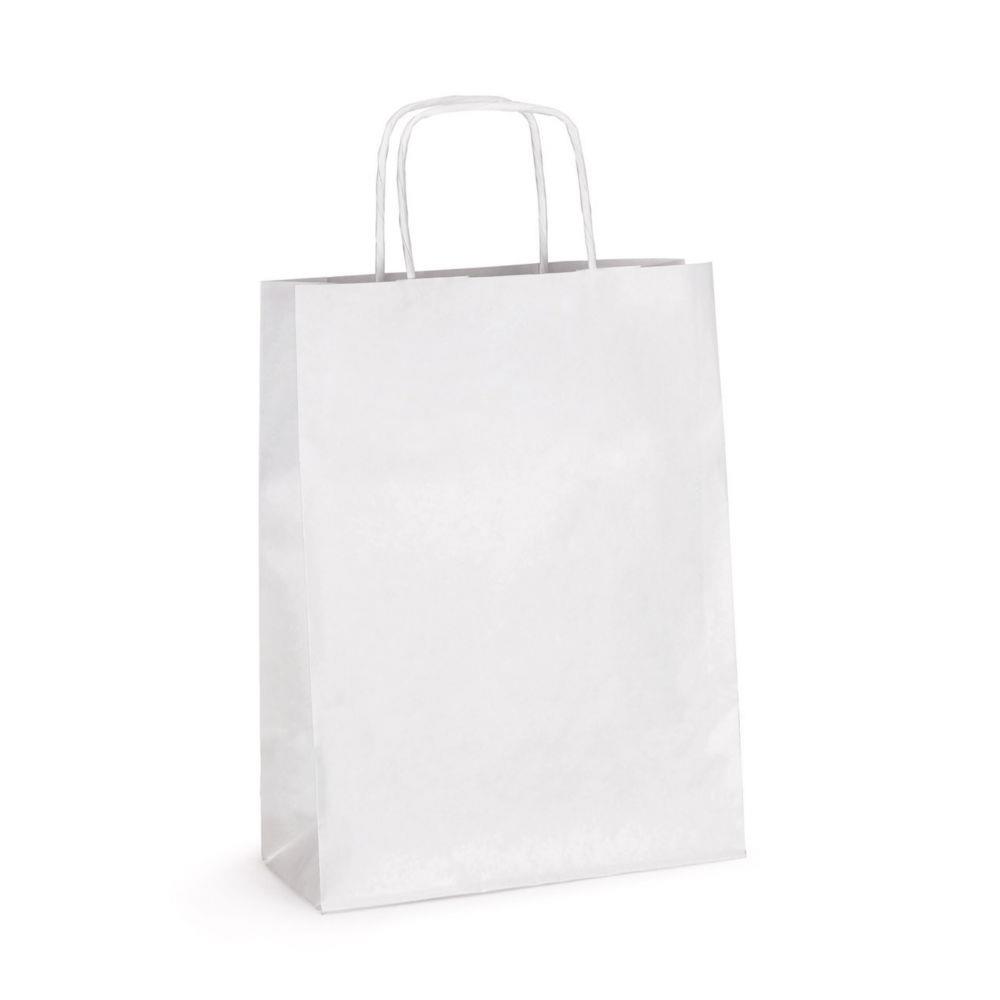 Sac kraft  poignes torsades RAJA  l.30 x H.40,2 x soufflet 13 cm - Blanc