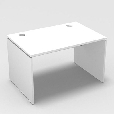 Table de bureau rectangulaire Forstyl L. 120 x P. 80 cm dcor blanc neige pitements panneau dcor blanc neige
