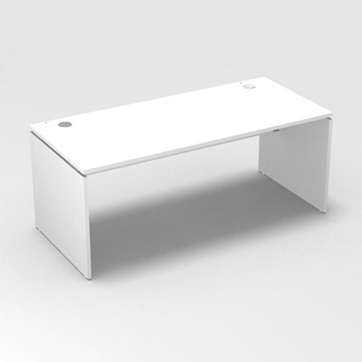 Table de bureau rectangulaire Forstyl L. 180 x P. 80 cm dcor blanc neige pitements panneau dcor blanc neige