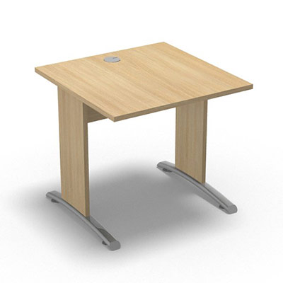 Table de bureau rectangulaire Forstyl L. 80 x P. 80 cm dcor chne clair pitements L dcor chne clair