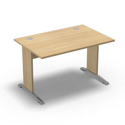 Table de bureau rectangulaire Forstyl L. 120 x P. 80 cm dcor chne clair pitements L dcor chne clair