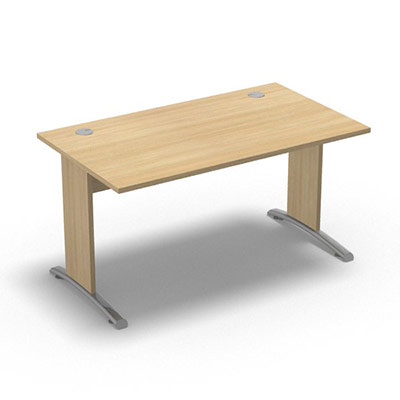 Table de bureau rectangulaire Forstyl L. 140 x P. 80 cm dcor chne clair pitements L dcor chne clair