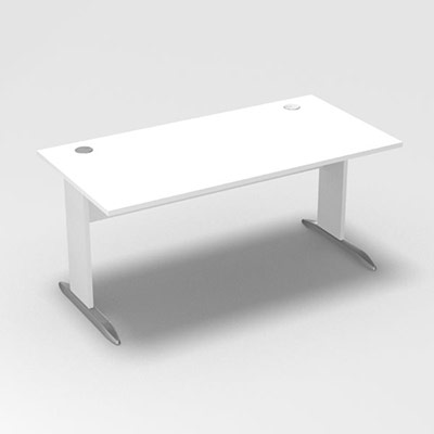 Table de bureau rectangulaire Forstyl L. 160 x P. 80 cm dcor blanc neige pitements L dcor blanc neige
