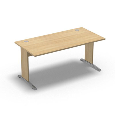 Table de bureau rectangulaire Forstyl L. 160 x P. 80 cm dcor chne clair pitements L dcor chne clair