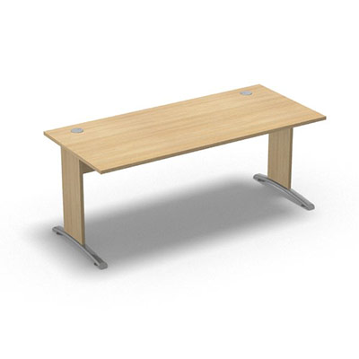 Table de bureau rectangulaire Forstyl L. 180 x P. 80 cm dcor chne clair pitements L dcor chne clair