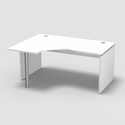 Compact asymtrique 90 Forstyl L.160 x P. 120 x Retour 60 cm  gauche dcor blanc neige pitements panneau dcor blanc neige