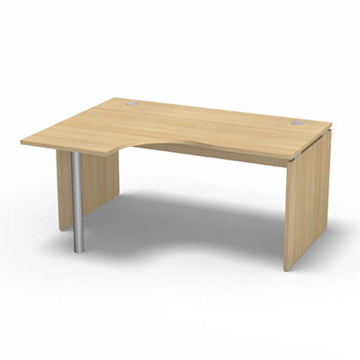 Compact asymtrique 90 Forstyl L.160 x P. 120 x Retour 60 cm  gauche dcor chne clair pitements panneau dcor chne clair